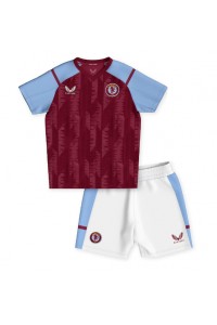 Aston Villa Babytruitje Thuis tenue Kind 2023-24 Korte Mouw (+ Korte broeken)